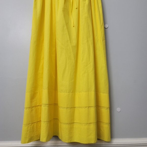 Antonio MelaniGisella Ruffle Tie Square Neck Cotton Poplin Short Puff Sleeve Smo